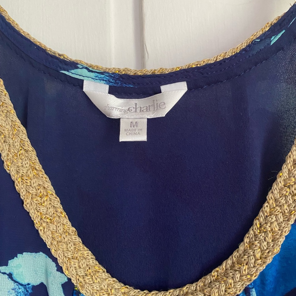 Floral Blue Maxi Dress - Picture 3 of 3